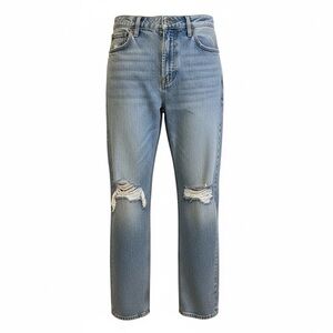 Good American Distressed Jeans — Size 8 | Blue Distressed High-Rise | 42” Length